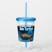  zwemmen oceaan Zee schildpadden Acryl Drinkbeker (Voorkant)