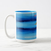 Zwemmen onder water Zwemmen Tweekleurige Koffiemok (Links)