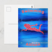 zwemmen onder watermeisjes briefkaart (Voorkant / Achterkant)