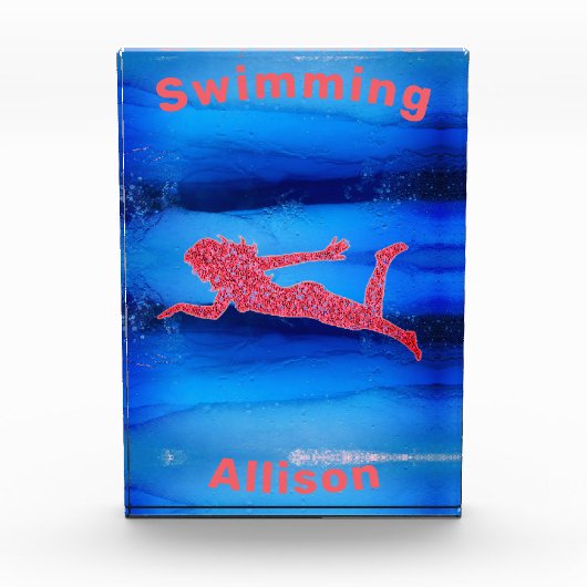 zwemmen onder watermeisjes fotoblokken (Voorkant)