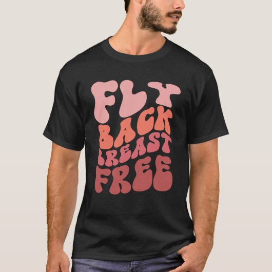 Zwemmen ontmoeten Fly Back Borst Gratis T-shirt (Voorkant)
