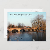 Zwemmen op de Avon-rivier, Stratford-upon-Avon Briefkaart (Voorkant / Achterkant)