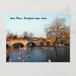 Zwemmen op de Avon-rivier, Stratford-upon-Avon Briefkaart