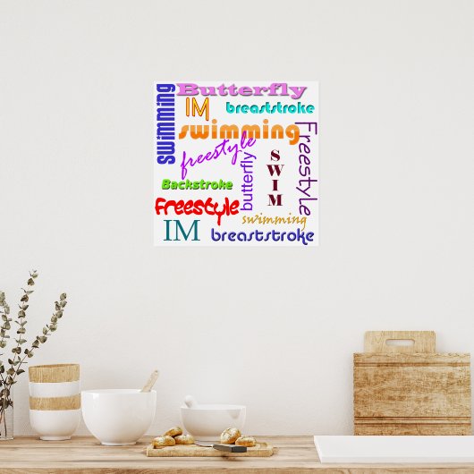 Zwemmen Overal Poster (Keuken)