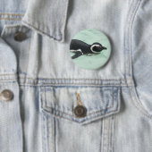 Zwemmen Pinguïn Rond Pin Ronde Button 5,7 Cm (In situ)