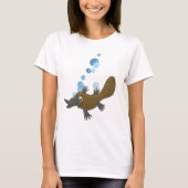 Zwemmen Platypus T-shirt (Voorkant)