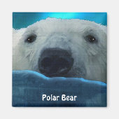 Zwemmen Polar Beer Arctic Wildlife Art Magnet (Voorkant)