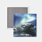 Zwemmen Polar Beer Arctic Wildlife Art Magnet (Voorkant / Achterkant)