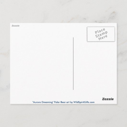 ZWEMMEN POLAR BEER BRIEFKAART (Achterkant)