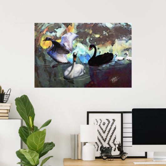 Zwemmen Poster (Thuiskantoor)