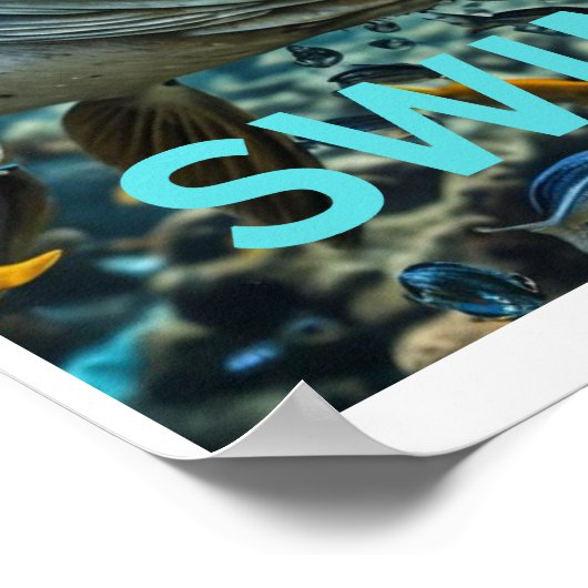 Zwemmen !! poster (Hoek)