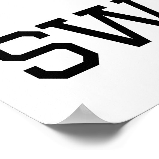 Zwemmen Poster (Hoek)