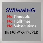 Zwemmen Poster (Voorkant)