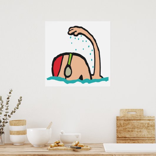 Zwemmen Poster (Keuken)