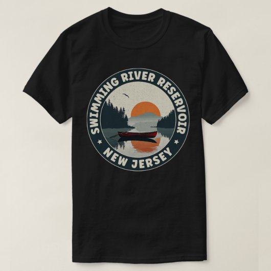 Zwemmen River Reservoir New Jersey T-shirt (Design voorkant)