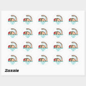 Zwemmen Ronde Sticker (Vel)