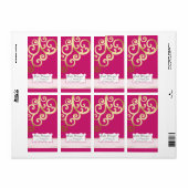 Zwemmen - Roze Adresetiketten Etiket (Full Sheet)