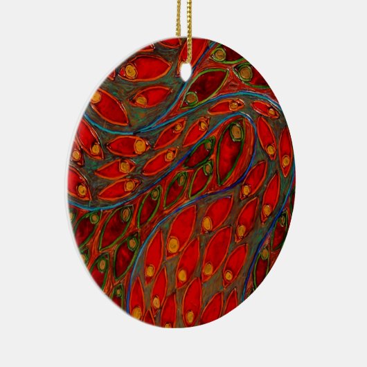 "Zwemmen" (schilderij) Keramisch Ornament (Rechts)