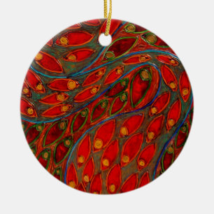 "Zwemmen" (schilderij) Keramisch Ornament