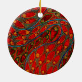 "Zwemmen" (schilderij) Keramisch Ornament (Achterkant)