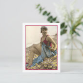 Zwemmen Schoonheid in framboos badpak Briefkaart (Staand voorkant)