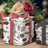 Zwemmen Scuba Diver Skeletten en Koraal Cadeaupapier