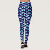Zwemmen Team Meisje Zwemmer Fun Pattern Leggings (Achterkant)