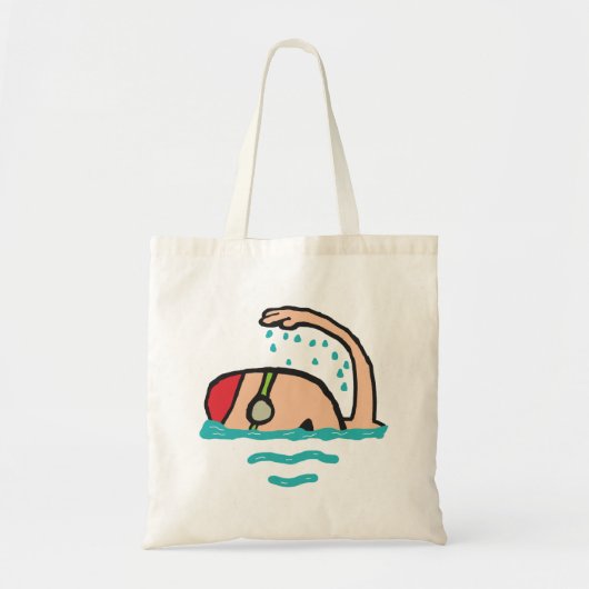 Zwemmen Tote Bag (Voorkant)