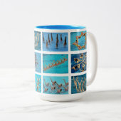 Zwemmen Tweekleurige Koffiemok (Voorkant rechts)