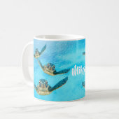 Zwemmen van baby Zee Koffiemok (Voorkant links)