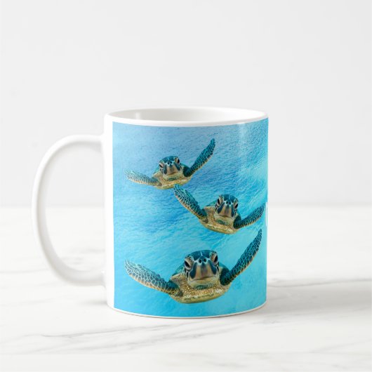 Zwemmen van baby Zee Koffiemok (Links)