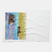 Zwemmen van Beer Dish Towel Theedoek (Horizontaal)