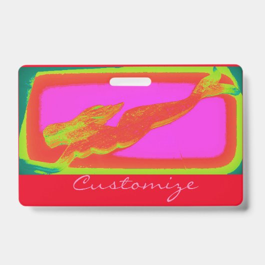 Zwemmen van blonde zeemeermin Thunder_Cove Badge (Voorzijde)