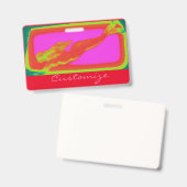 Zwemmen van blonde zeemeermin Thunder_Cove Badge (Voor- en achterkant)