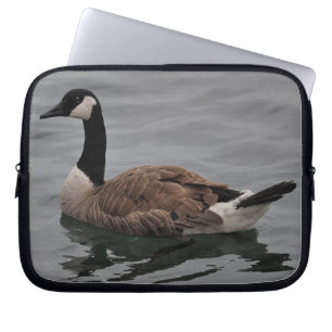 Zwemmen van Canada Goose Wildlife Art Scene Laptop Sleeve