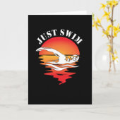 Zwemmen van de Freestyle voor zwemmen Kaart (Gele Bloem)