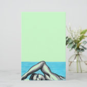 Zwemmen van de vrijestyle-zwemster Stationery Briefpapier (Staand voorkant)