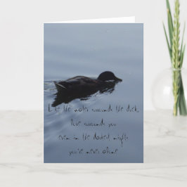Zwemmen van Duck in Lake Inspirerend Quote Kaart