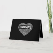 Zwemmen van het hart van de coachwimmer Gift Swim  Kaart (Voorkant)