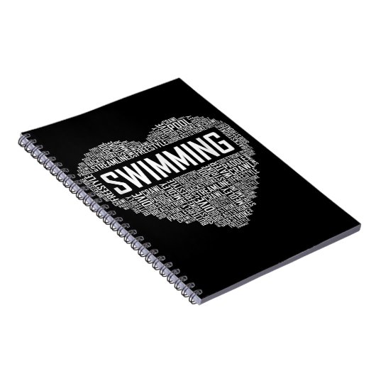 Zwemmen van het hart van de coachwimmer Gift Swim  Notitieboek (Rechterzijde)