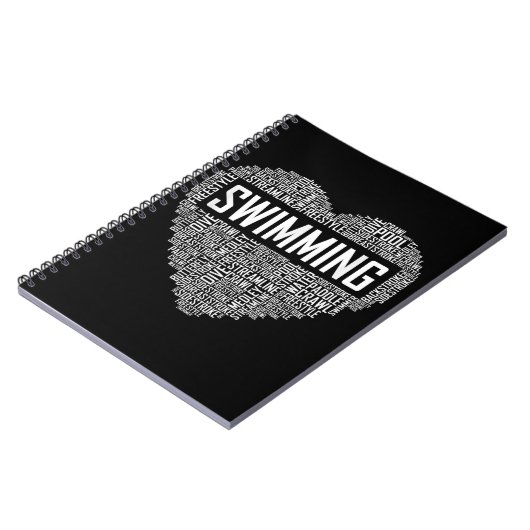 Zwemmen van het hart van de coachwimmer Gift Swim  Notitieboek (Linkerzijde)