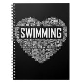 Zwemmen van het hart van de coachwimmer Gift Swim  Notitieboek (Voorkant)