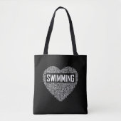 Zwemmen van het hart van de coachwimmer Gift Swim  Tote Bag (Voorkant)