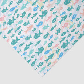 Zwemmen van het Nautical Coral Pattern Tissuepapier (Detail)