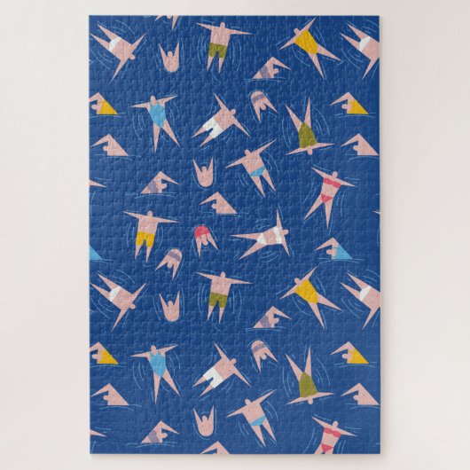 Zwemmen van het Patroon van de Mensen Legpuzzel (Verticaal)