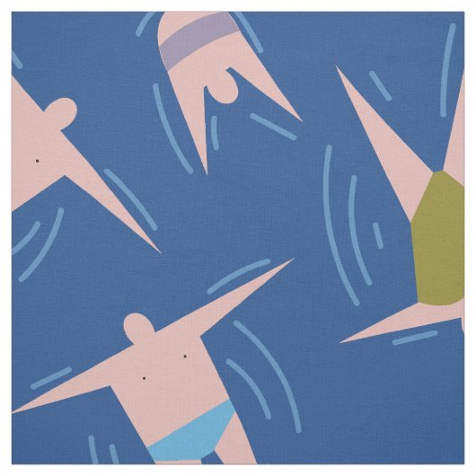 Zwemmen van het Patroon van de Mensen Stof (Swatch)