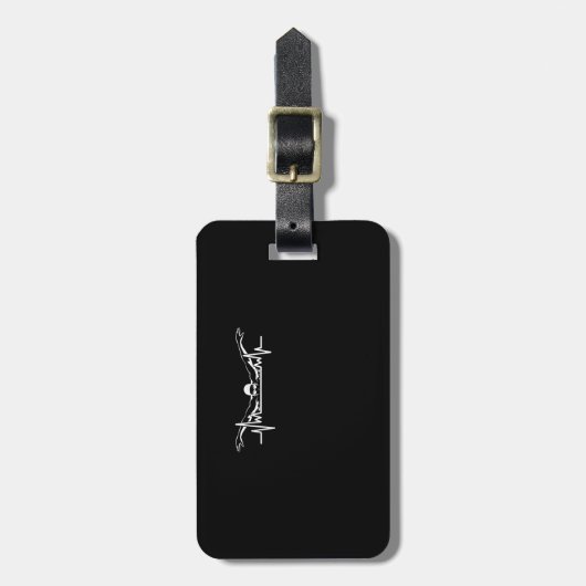 Zwemmen van het zwembad Swim Team zwemmen Vrouwen  Bagagelabel (Voorkant verticaal)