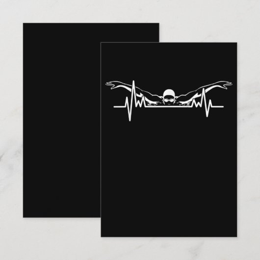 Zwemmen van het zwembad Swim Team zwemmen Vrouwen  Informatiekaartje (Voorkant / Achterkant)