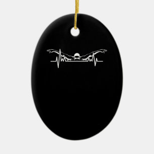 Zwemmen van het zwembad Swim Team zwemmen Vrouwen  Keramisch Ornament