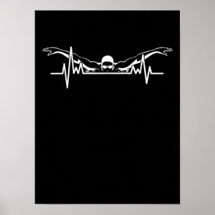 Zwemmen van het zwembad Swim Team zwemmen Vrouwen  Poster
